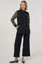 Monogram Embellished College Collar Jacket Black - 2