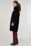 Thick Collar Plush Coat Black - 4