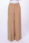 Beige Front Pleated Palazzo Women's Trousers Sh243 - 4