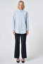 Buttoned Cotton Basic Shirt Ice Blue - 3