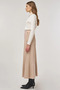 High Waist Viscose Knit Skirt Cream - 3