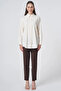 Buttoned Cotton Basic Shirt Ecru - 3