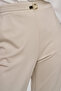 Metal Buckle Pipe Leg Trousers Stone - 6