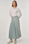 Pleated Satin Skirt Ice Green - 2