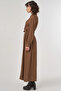 Belt Detailed Lyocell Dress Dark Olive - 3