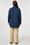 Striped Detail Shirt Collar Tunic Dark Navy Blue - 5