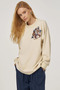 Elastic Drawstring Knitted Sweatshirt Light Yellow