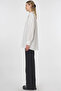 Shiny Buttoned Viscose Tunic Optical White - 4