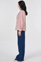Shiny Buttoned Cotton Tunic Ruby - 4