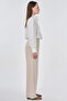 Elastic Waist Linen Viscose Trousers Stone - 6