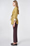 Cuff Detailed Belted Jacket in Fat Green - 4