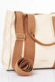 Large Size Canvas Bag Beige-Camel - 5