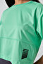 Water Green Breathable Textured Thin Flexible Standard Fit Women's T-Shirt - 97284 - 5