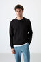 Rahat Form Basic O Neck 2-Pack Black Men's Sweatshirt - 88053 - 2