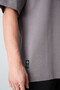 Dark Gray Cotton Thick Soft Textured Oversize Fit Printed Men's T-Shirt - 88325 - 5