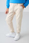 Beige Cotton Thick Furry Inside Standard Fit Embroidered Boy's Tracksuit Bottom - 11224 - 3