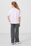 White-Khaki O Neck Printed Wide Leg Standard Fit Girls Palazzo Tracksuit Suit - 75171 - 8