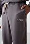 Dark Gray Cotton Thick Soft Textured Comfort Fit Embroidered Men's Tracksuit Set - 85255 - 8