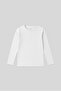 White O Neck Standard Fit Basic Long Sleeve Unisex Kids T-Shirt - 11329 - 3