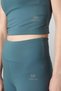 Forest Green High Waist Capri-Crop Tank Top Slim Fit Women's Leggings Set - 95284 - 4