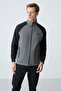 Çağla Black High Collar Double Color Comfortable Fit Classic Leg Men's Tracksuit Set - 85113 - 2
