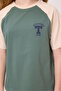 Light Green O-Neck Cotton Printed Comfortable Form Fit Girls' T-Shirt - 75179 - 4