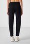Black Soft Textured Hidden Zipper Skinny Leg Women's Trousers - 94668 - 6
