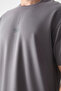 Dark Gray Cotton Thick Soft Textured Oversize Fit Printed Men's T-Shirt - 88373 - 3