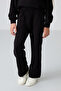 Black Cotton Hairy Inside Soft Textured Standard Fit Embroidered Girl's Tracksuit Set - 75162 - 5