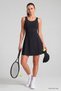 Black Women's Tennis Dress with Tights - 97320 - 3