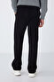 Black Cotton Thick Furry Soft Textured Oversize Embroidered Men's Sweatpants -82146 - 6