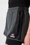 Khaki Hidden Pocket Zippered Standard Fit Women's Leggings Shorts - 91015 - 5