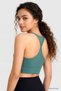 Forest Green Standard Fit Printed Women's Sports Bustier with Back Detail - 97300 - 5