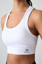 Slim Fit U-Neck 2-Pack Women's Petroleum-White Sports Bralette - 97120 - 6