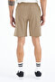 Beige Elastic Men's Shorts with Side Pocket Detail - 81238 - 5