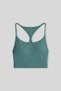 Forest Green Standard Fit Printed Women's Sports Bustier with Back Detail - 97300 - 4