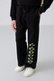 Black Cotton Inside Fleece Soft Textured Comfortable Form Printed Girls' Tracksuit Set - 75147 - 5