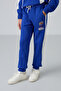 Night Blue Cotton Fleece Inside Soft Textured Standard Fit Printed Girls' Tracksuit Set - 75166 - 4