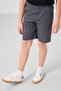 Black-Grey Cotton Oversize Fit Woven Lightweight Flexible Chino Boy Shorts Suit - 11277 - 4