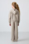 Dark Beige Cotton Inside Hairy Soft Textured Standard Fit Embroidered Girl's Tracksuit Set - 75161 - 6