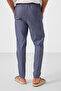 Denim Navy Blue Standard Fit Woven Light Flexible Chino Men's Trousers - 82180 - 7