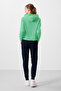 Water Green-Navy Blue Hooded Oversized Women's Tracksuit Set - 95336 - 6