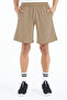 Beige Elastic Men's Shorts with Side Pocket Detail - 81238 - 2