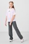 White-Khaki O Neck Printed Wide Leg Standard Fit Girls Palazzo Tracksuit Suit - 75171
