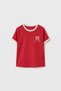 Fiesta Shoulder Piping Detailed Printed Girls' T-Shirt - 75181 - 4