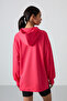 Viva Red Balloon Sleeve Letter Embroidered Women's Comfortable Fit Tunic Sweatshirt - 97163 - 6