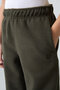 Khaki Thick Soft Textured Standard Fit Embroidered Fleece Girls' Sweatpants - 75155 - 4
