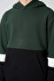 Pine Green Cotton Thick Fleece Lined Standard Fit Embroidered Boys' Tracksuit Set - 11255 - 5