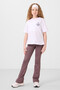 White Cotton O-Neck Comfortable Form Fit Printed Girls' T-Shirt - 75178 - 2