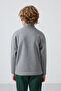 Gray Melange Cotton Thick Fleece Lined Standard Fit Embroidered Boys' Sweatshirt - 11245 - 5